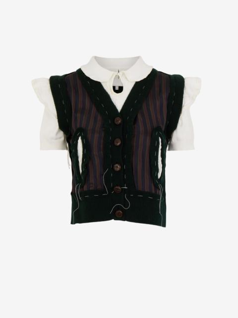 Maison Margiela Spliced polo sweater