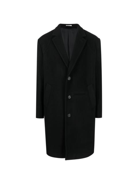 raglan sleeves wool-blend coat