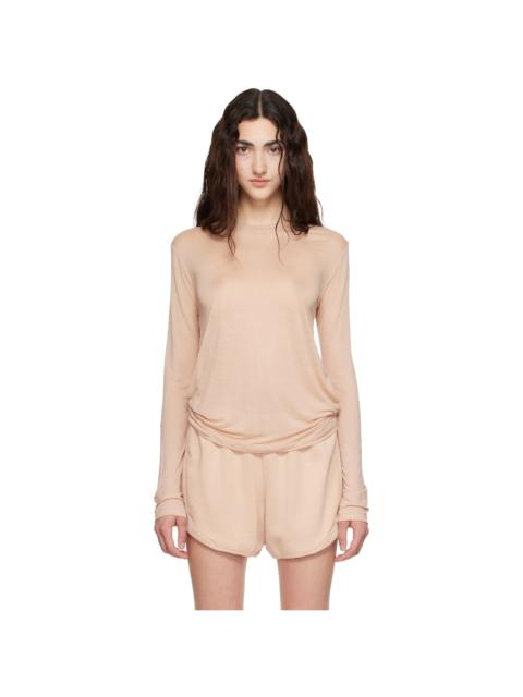 BASERANGE Beige Long Sleeve T-shirt