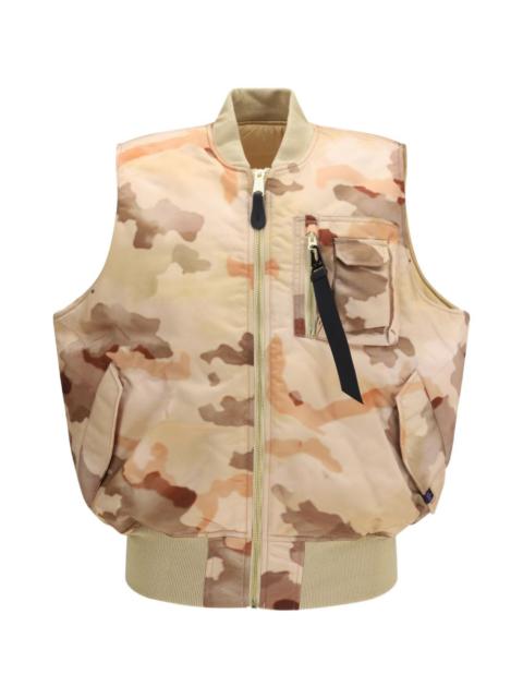 ALPHA INDUSTRIES MA-1 camouflage-print vest