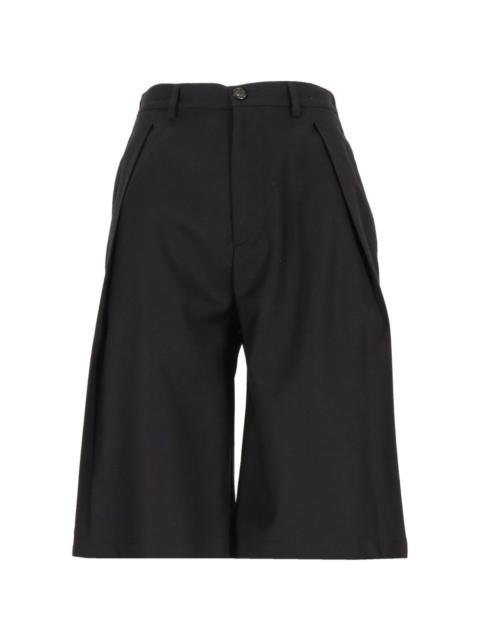 BARENA pleated wool-blend shorts