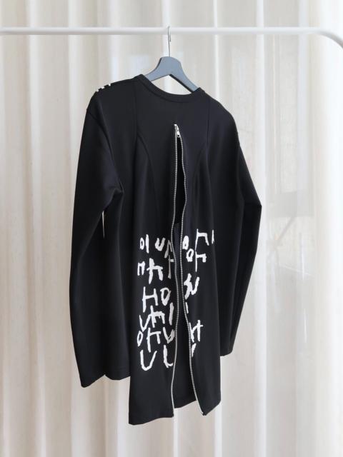 Comme des Garçons Homme Plus Comme des Garcons Homme Plus AW23 Graffiti Zip-Up Long-Sleeve Top