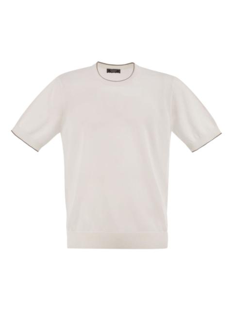 PESERICO stripe-detail T-shirt