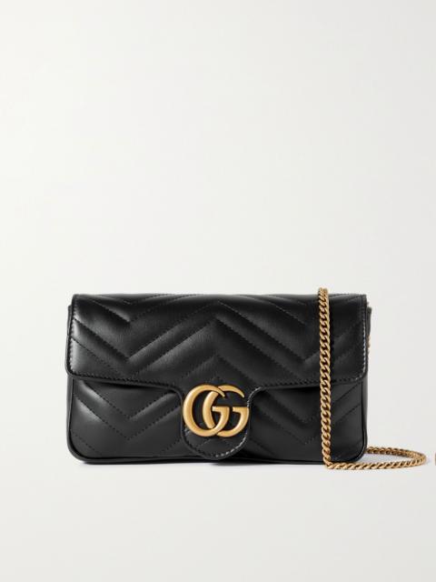 GUCCI GG Marmont 2.0 matelassé leather shoulder bag Black