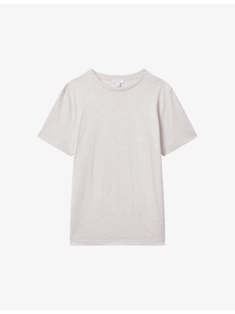 REISS Bless marl-pattern cotton-blend T-shirt