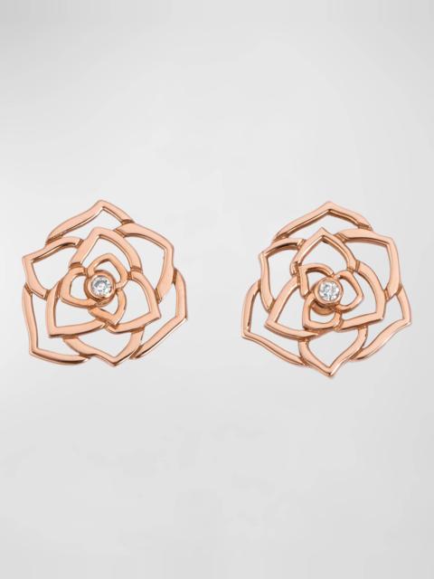 Piaget Rose 18K Rose Gold Lace Diamond Earrings