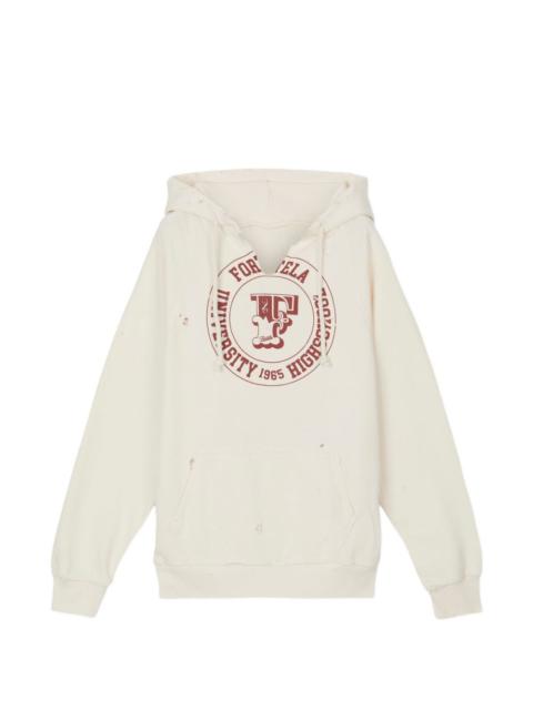 FORTELA holly print hooded top