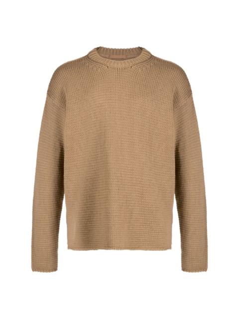 crew-neck chunky-knit jumper