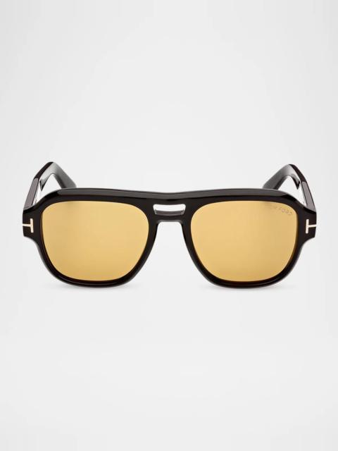 TOM FORD Men's Mason-02 Acetate Pilot Sunglasses