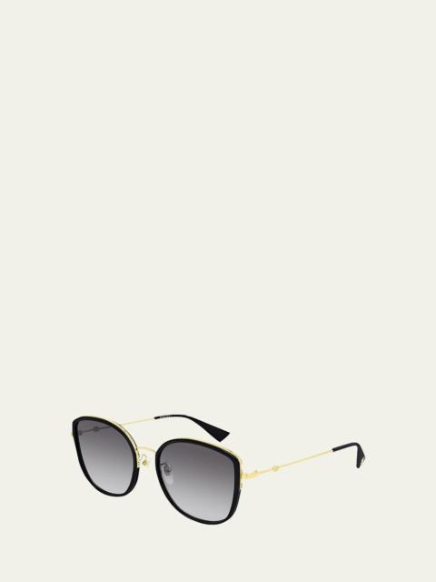 GUCCI Square Metal Sunglasses