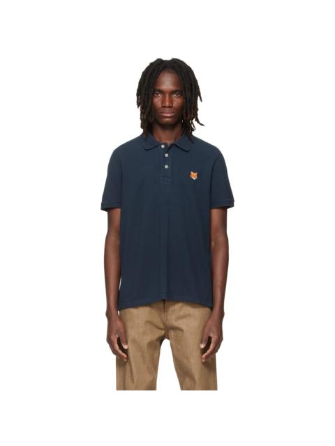 Maison Kitsuné Navy Fox Head Regular Polo
