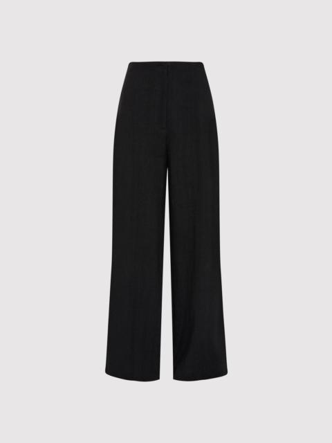 Linen Wide Leg Pants - Black