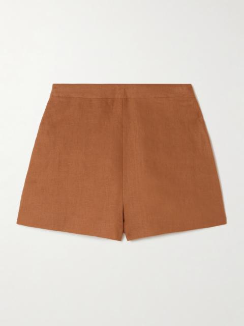 POSSE Perri Pleated Linen Shorts