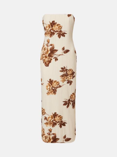MAGDA BUTRYM Floral ribbed-knit maxi dress