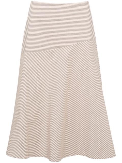 Yves Salomon cotton A-line skirt
