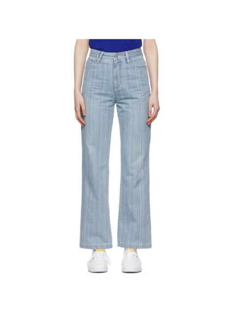 SJYP Blue Stripe Jeans