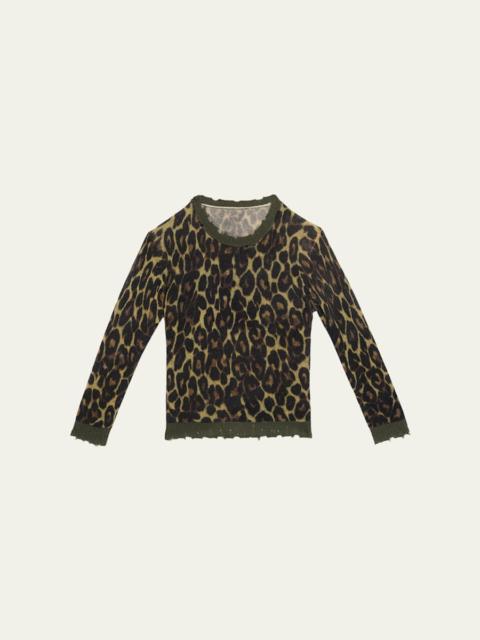 R13 Leopard-Print Cashmere Sweater