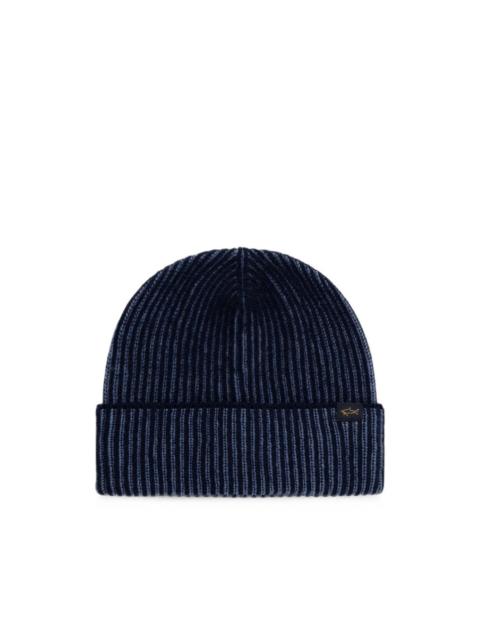Paul & Shark ribbed-knit beanie hat