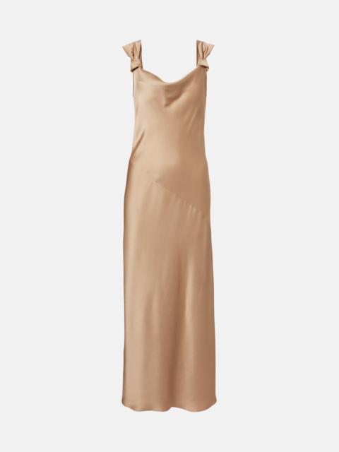 Max Mara Elegante satin maxi dress