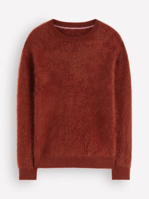 BODEN Kat Brushed Cashmere Sweater-Burnt Orange