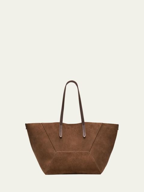 Brunello Cucinelli Geometric Monili Suede Tote Bag