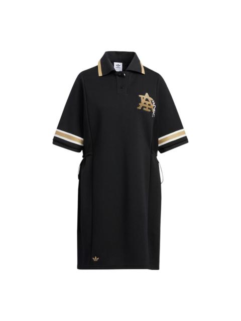 adidas (WMNS) adidas Modern Collegiate Polo Dress 'Black Gold' HS1929