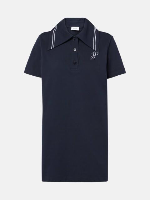 PATOU Logo cotton piqué polo dress