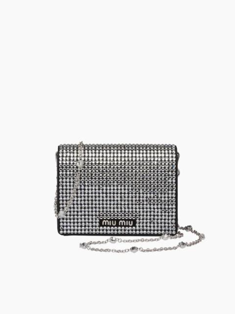 Miu Miu Nappa leather mini-bag with crystals