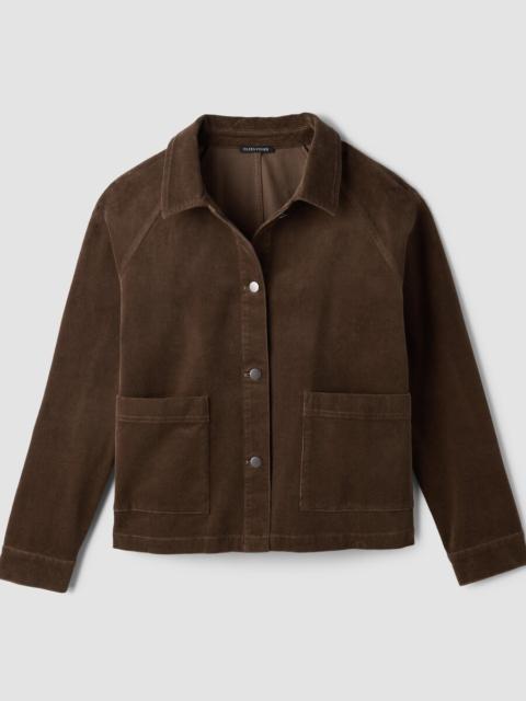 EILEEN FISHER Organic Cotton Corduroy Classic Collar Jacket