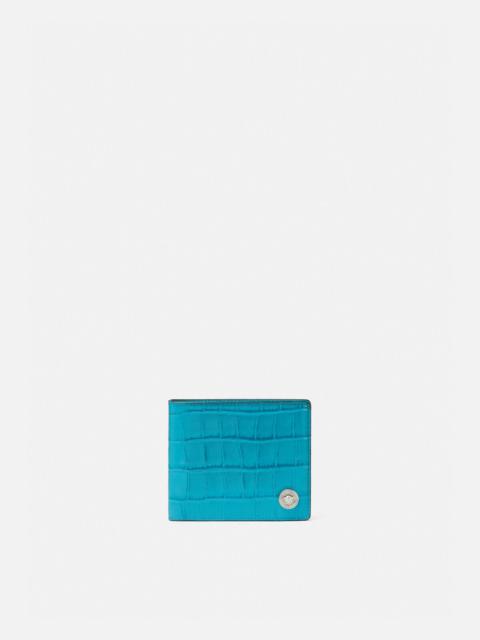 Croc-Effect Medusa Biggie Wallet