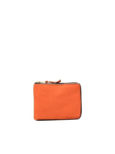 【Comme des Garcons】rectangle-shape leather wallet Comme des Garçons - Rectangular Wallet with Zipper - black