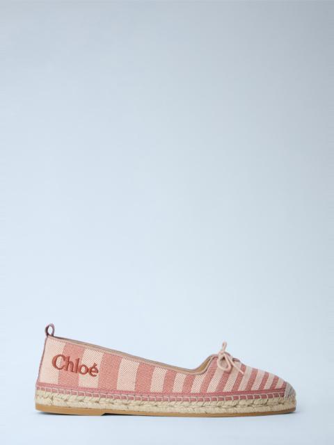 Chloé Isla Striped Canvas Espadrilles