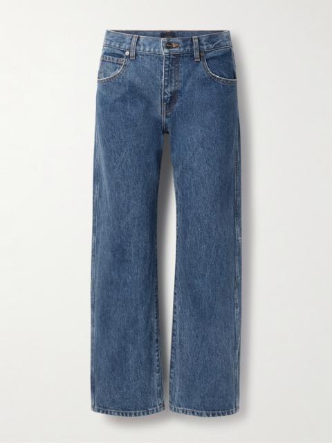 KHAITE Kerrie Distressed Low-rise Straight-leg Jeans
