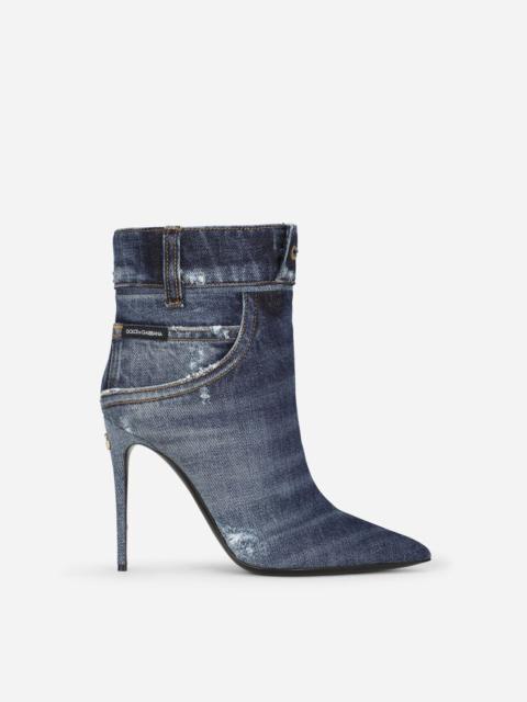Dolce & Gabbana Patchwork denim ankle boots