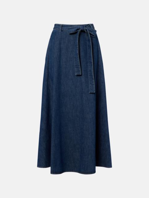 Valentino Chambray midi skirt