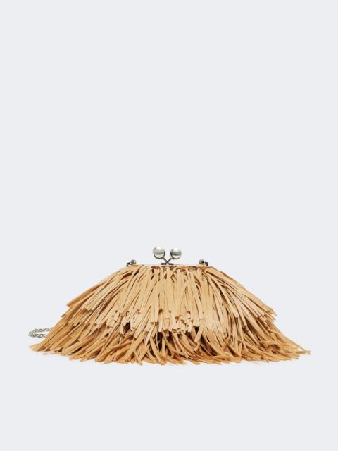 WEEKEND Max Mara Small Pasticcino Bag with fringes - BEIGE