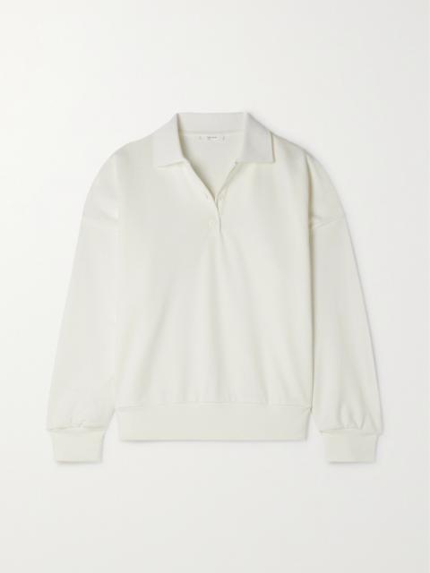 The Row Essentials Corzas Cotton-terry Polo Top