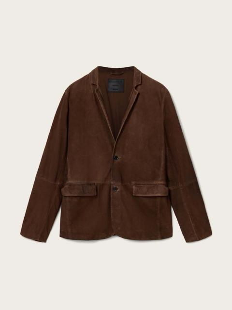 ALLSAINTS MONET WAXED SUEDE BLAZER
