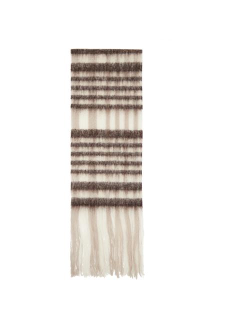 Holzweiler Brown & Off-White Aster Open Tassels Scarf