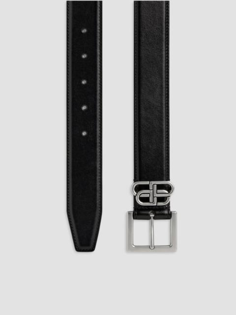 BALENCIAGA Men's BB Loop Belt - Black