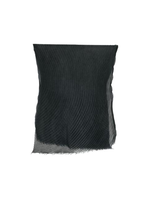 ISSEY MIYAKE pleated frayed scarf