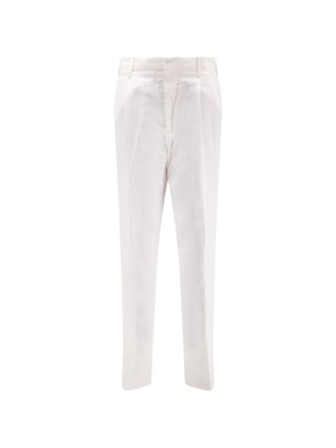 buttoned pleated trousers
