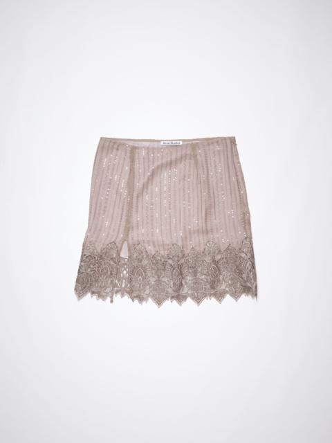 Embroidered skirt - Fox grey