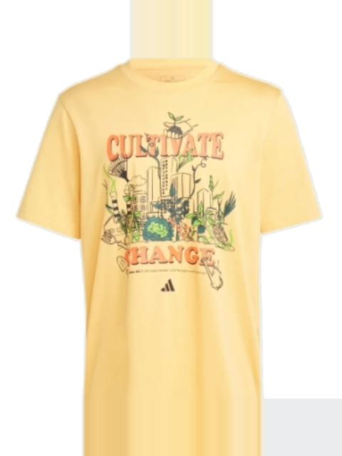 adidas Running Earth Day Graphic T-Shirt Asia Sizing 'Yellow' IY7599