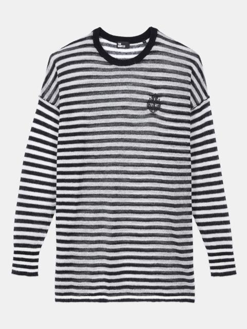 The Kooples STRIPED MOHAIR AND WOOL SWEATER