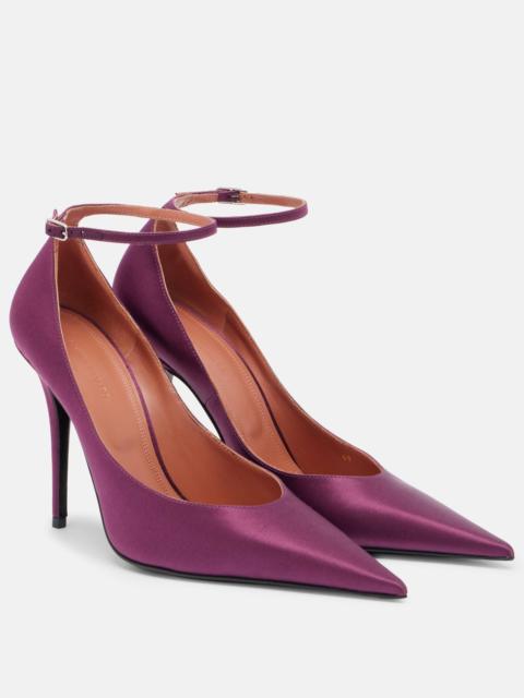 Amina Muaddi Anok 105 satin pumps