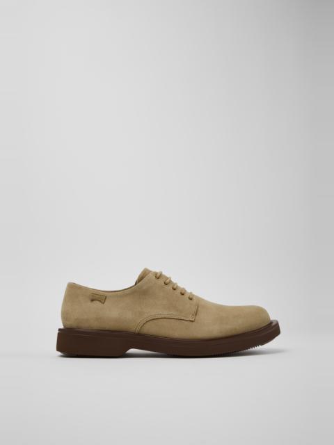 CAMPER Norman Brown Suede Leather Shoes for Men.