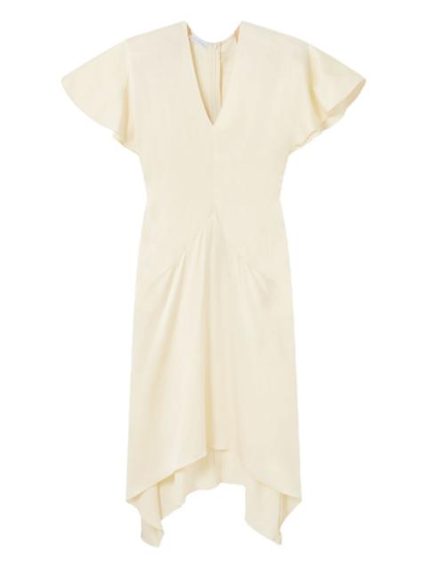 Stella McCartney v-neck short-sleeves satin midi dress