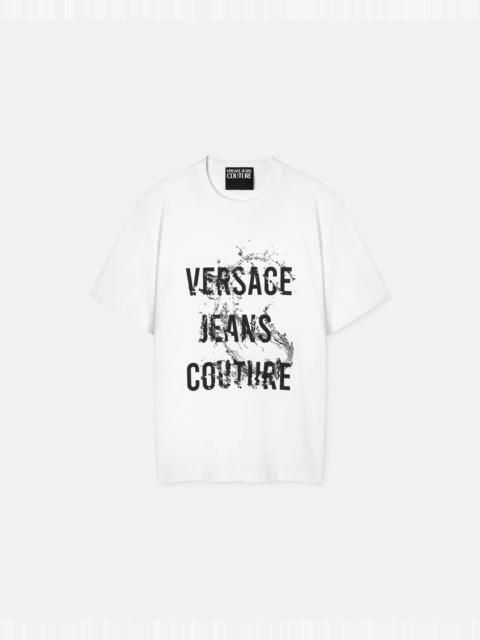 VERSACE JEANS COUTURE Printed Cotton-Jersey T-Shirt