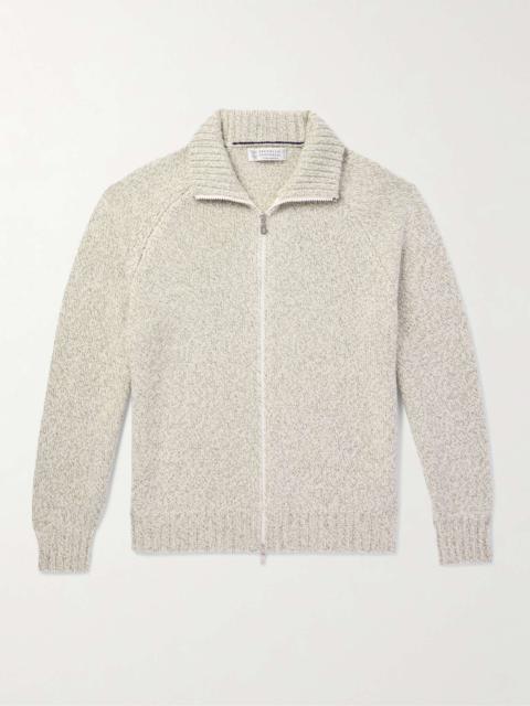 Cashmere Zip-Up Cardigan